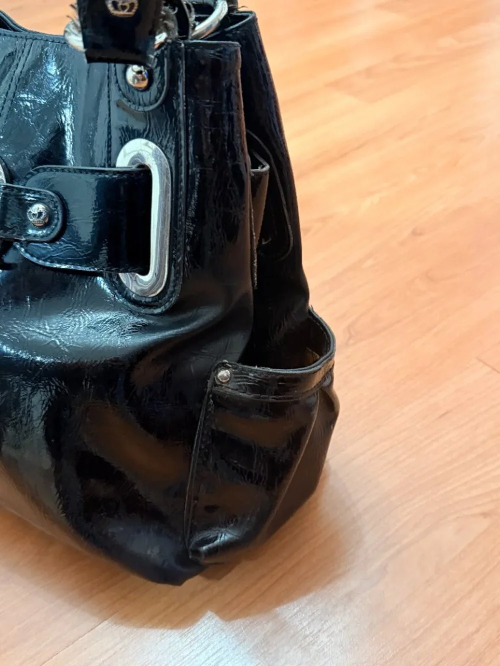 Kathy Van Zeeland Black & Silver Purse